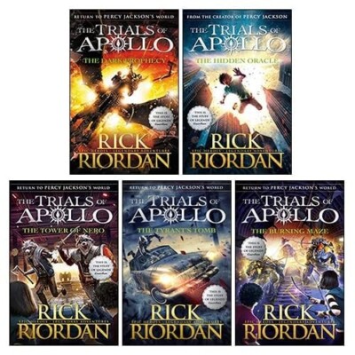 Trials of Apollo Series 5 Books Collection Paperback - Ages 9+- By Rick Riordan