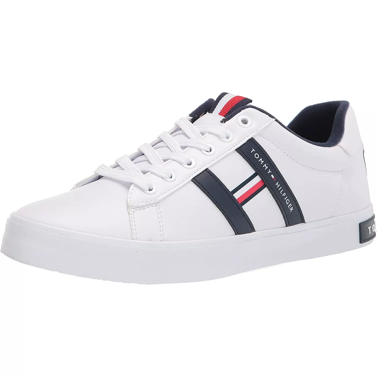 Happening Lodge gammel Tommy Hilfiger Men Low Top Lace Up Sneakers Ritmo Size US 12M White Navy  Blue | eBay