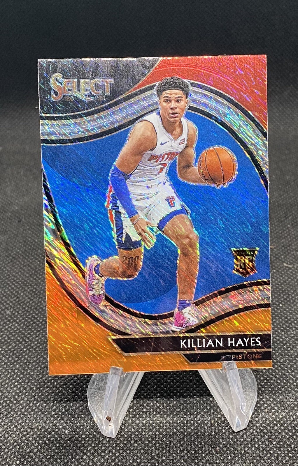 2020-21 Select Courtside Red White Orange Shimmer Prizm Killian Hayes Rookie RC