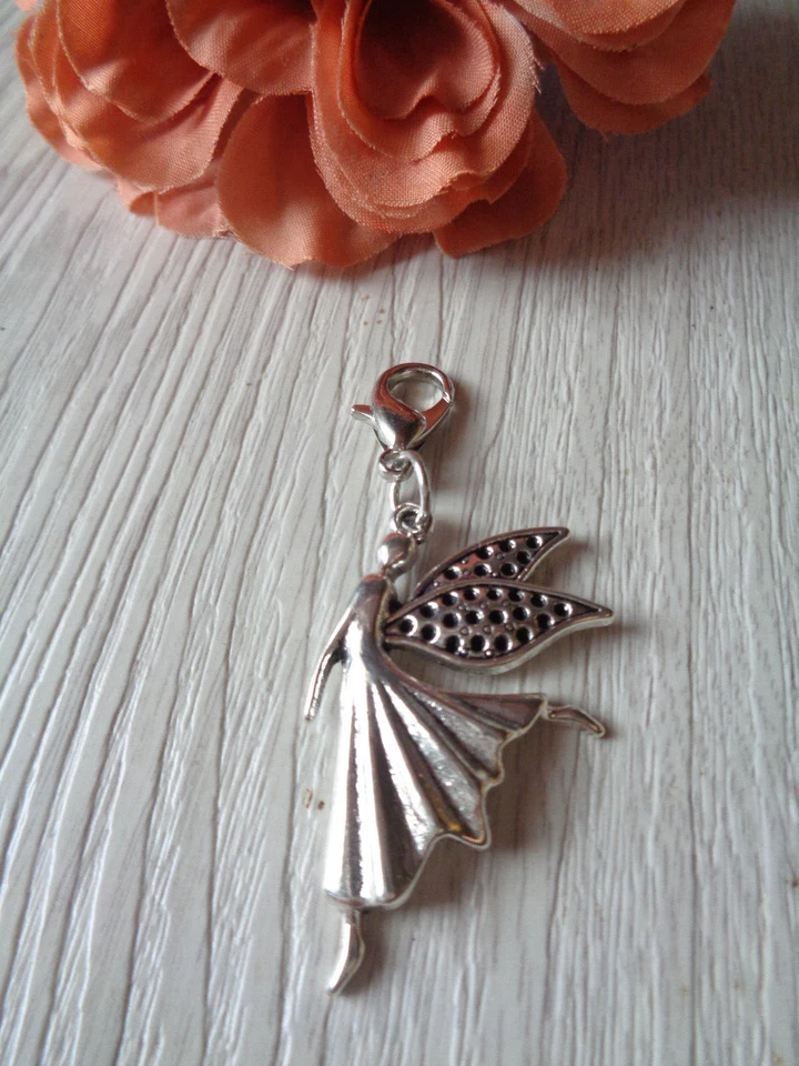 Taschen-oder Schlüsselanhänger   "Engel/Elfe "  silber