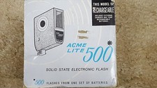 Vintage Acme Lite 500 Solid State Electronic Flash 245AR New Old Stock In Box C1