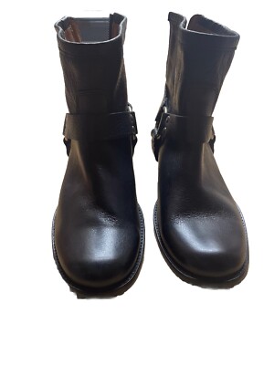 $330 Frye Phillip Harness Short Harness Black LEATHER Back Zip Closure 6.5 (ME24