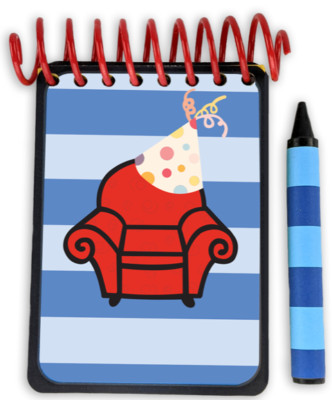Handcrafted PARTY HAT Handy Dandy Notebook