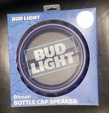 Bud Light Bluetooth Beer Bottle Cap Speaker with Color Changing Lights