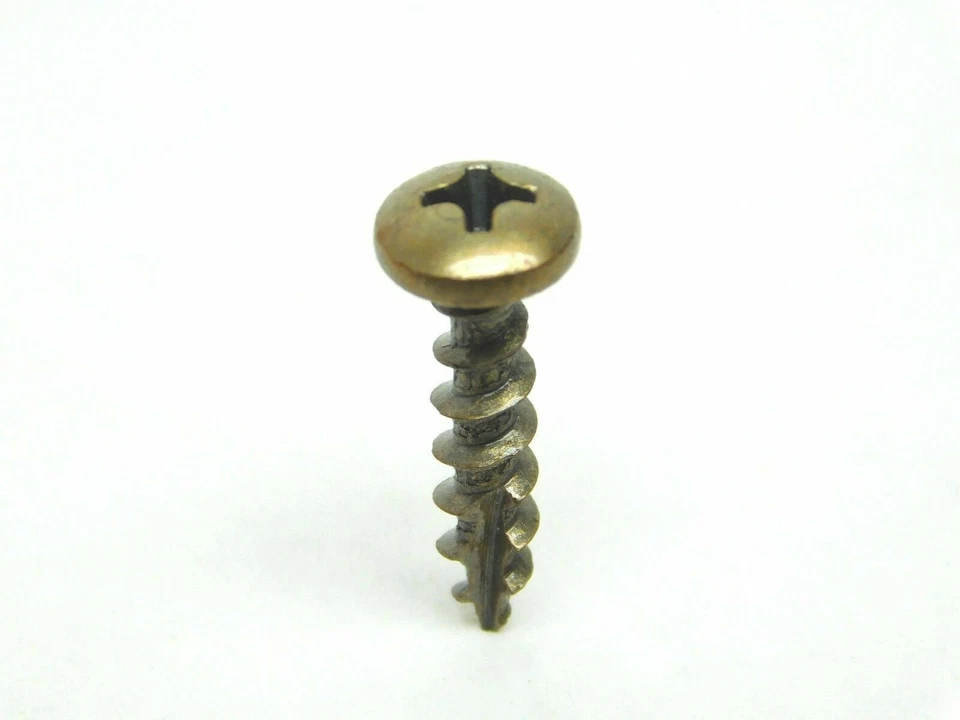 MADERA GRUESA 100-1000 #8 X 3/4" LATÓN ANTIGUO MARRÓN CABEZA SARTÉN PHILLIPS TORNILLO MDF Foto 4 de 4