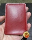 Vintage Rare Chinese Painting Vinyl Metal POCKET MIRROR for Purse in protector — photo 3