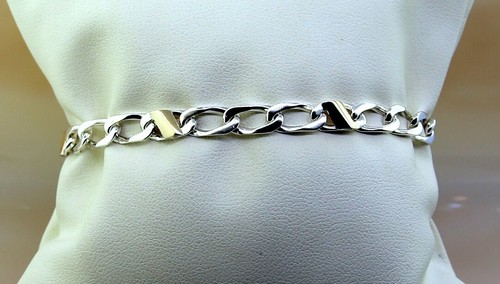 Tiffany & Co. Bracelet in Sterling Silver 925 & 18K Y Gold Size 7.5" - Picture 2 of 7