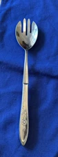 DELROSE by Imperial Stainless Stemmed Rose Salad Server Long Handle Vintage 12"