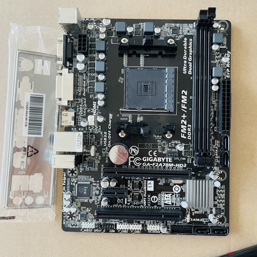 FOR GIGABYTE F2A78M-HD2 DDR3*2 32GB AMD VGA DVI Micro ATX Motherboard Test OK - Picture 2 of 7