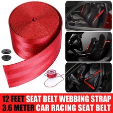 Car Color Seat Belt Replacement Webbing Fabric Racing Safety Belts Strap Silver Car Color Seat Belt Replacement Webbing Fabric Racing Safety Belts Strap Silver