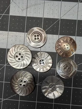 7 MOP  4 Hole Buttons  1.25" & 1.5"