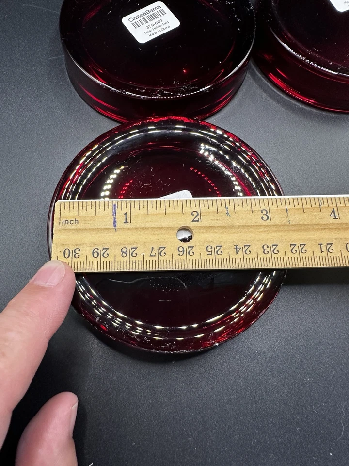 Ящик и бочка красный стеклянный подсвечник стойка держатель комплект -3 - Изображение 4 из 4