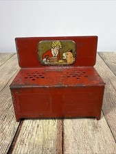 Vintage 1930's Little Orphan Annie Red Metal Child's Toy Stove Collectible