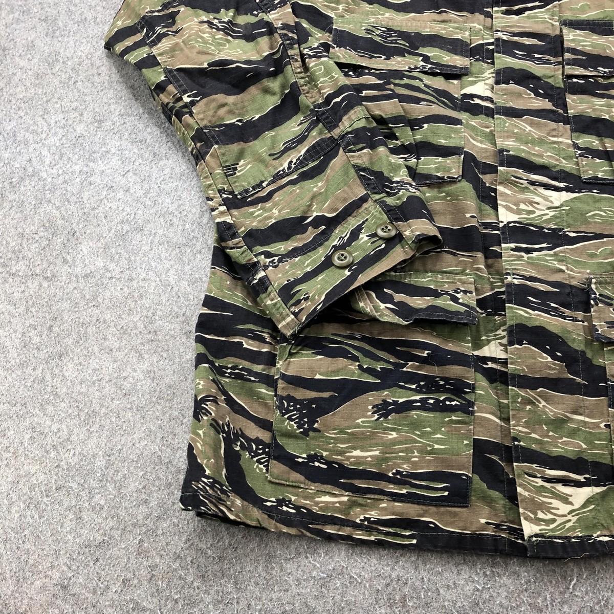 Propper Jacket Shirt Mens Large Regular Tiger Stripe BDU Ripstop