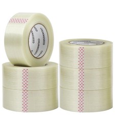 Heavy Duty Commodity Grade Mono Filament Strapping Tape 2" x 60yds 6-Pack