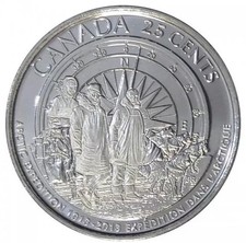 Uncirculated! 2013 Canada 25 Cent Arctic Expedition Frosted Quarter Coin - BU!