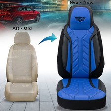 Schonbezüge Sitzbezüge für SAAB 9-5 1 Bj 1997-20 in Schwarz/Blau DPL506