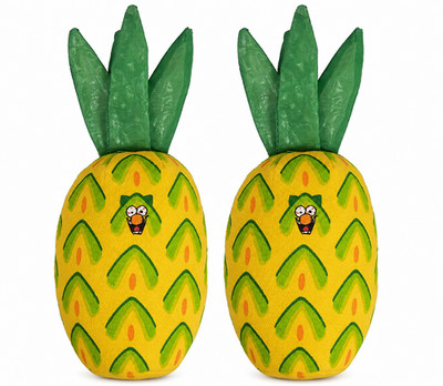 YEOWWW! Pineapple Catnip Cat Toy, Yellow, 7'' ( pack of 2)
