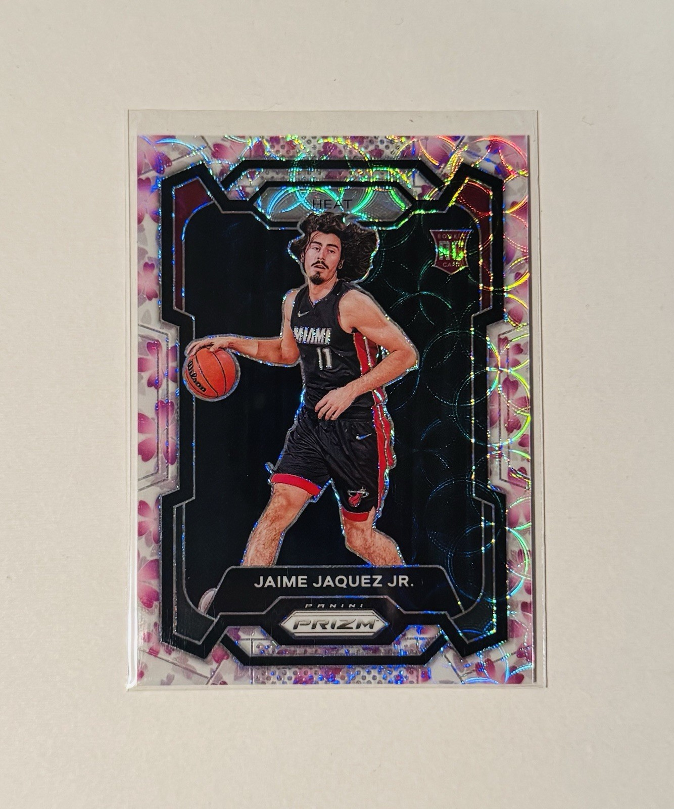 2023-24 Panini Prizm Jaime Jaquez Jr. #137 Choice Cherry Blossom Prizm /20 (RC)