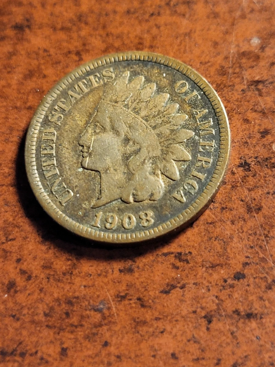San Francisco 1908 Year Indian Head Small Cents (1859-1909) for