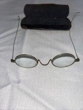 Antique Wire Frame Glasses And Original Case