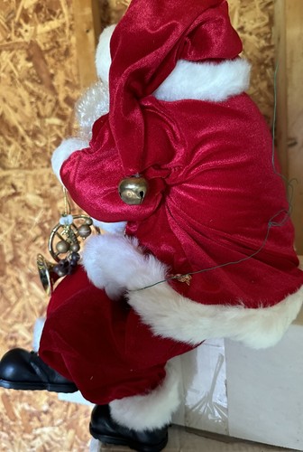 Vintage Christmas Santa Claus Shelf Sitter Plush Sits On Mantle-unstuffed Legs - Picture 2 of 6