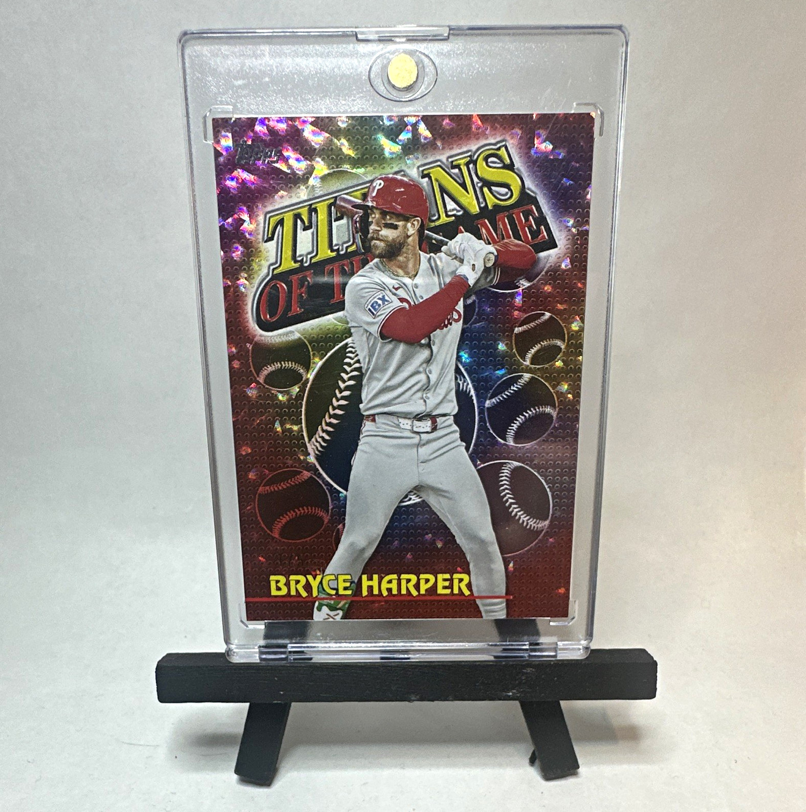 Topps 2025 Titans of the Game Crackle Foil Bryce Harper TOG-18 1/5 Bookend