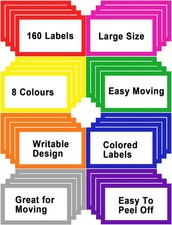 6 x 4 inch Large Moving Labels for Boxes, Blank Moving Boxes Labels Stickers,
