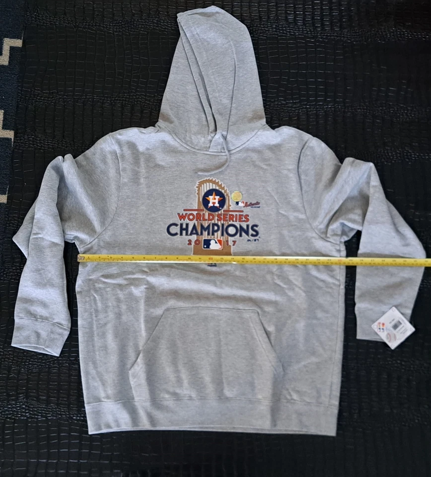 Толстовка с капюшоном Houston Astros 2017 World Series Champions серая X-Large новая с ценниками - Изображение 2 из 4