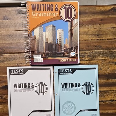 BJU Press Writing & Grammar 10 (3RD Edition) Teacher's,Tests &  Answer Key, CD