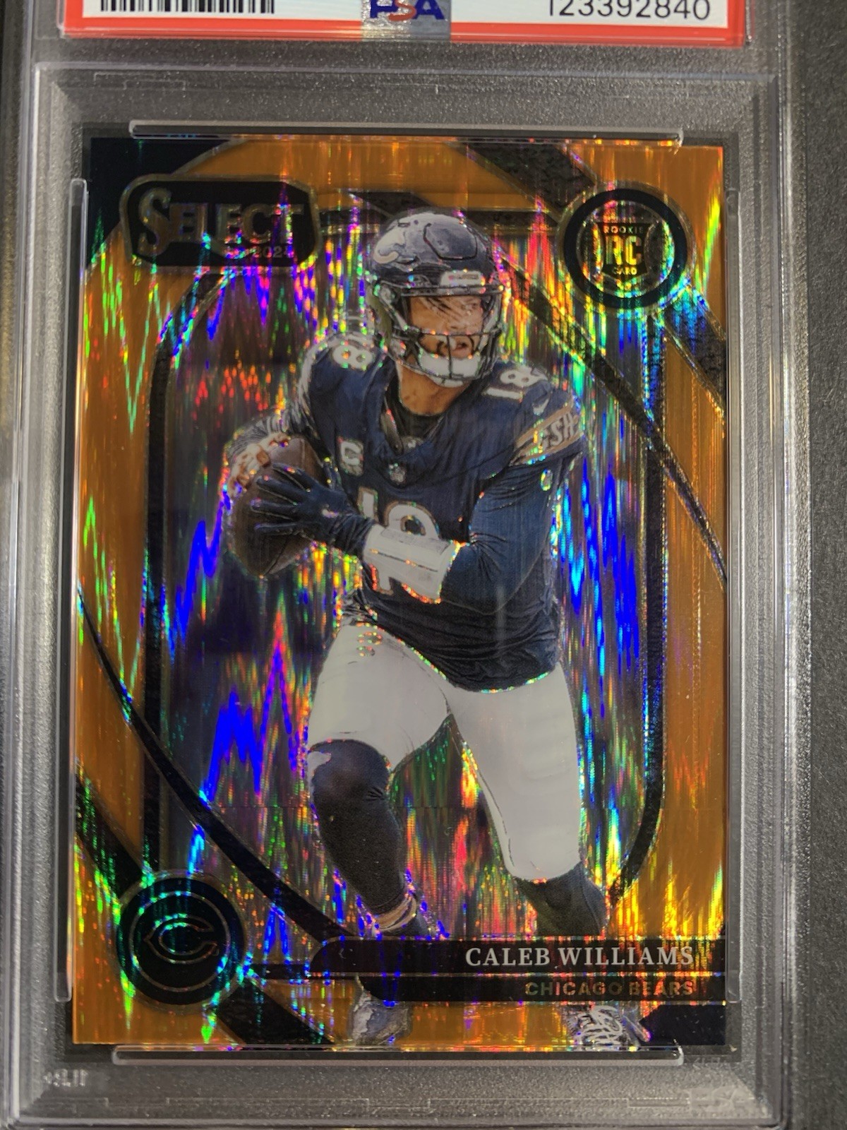 2024 Select Club Level Caleb Williams #216 Orange Shock /399 (RC) PSA 10 GEM view 2