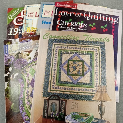 6 Quilting Magazine Lot  Quilter Christmas ~ Fons & Porters ~ Connecting Threads - Picture 1 of 14