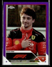 2023 Topps Chrome Formula 1 #6 Charles Leclerc Purple Refractor #/399 card