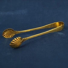 Tiffany & Co. Vermeil Sterling Silver Scalloped Ice Tongs - Free Shipping USA