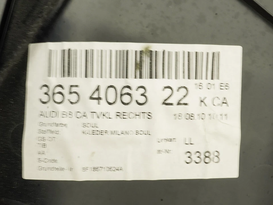 2010 - 2012 Audi S5 A5 8T Convertible Door Panel Inner Handle Switch Right Oem Foto 4 de 4