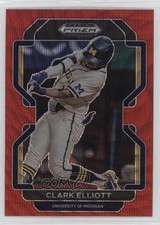 2022 Panini Prizm Draft Picks Red Wave Prizm Clark Elliott #PDP69 0u66