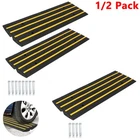 1X/2X 48" Rubber Curb Ramp Rubber Threshold Ramp Driveway Ramp 110000 Capacity