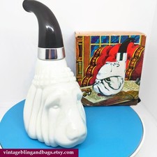 1970s Vintage AVON bottle bulldog bottle, glass pipe novelty Avon bottle EMPTY