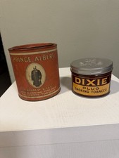 Lot Of  2 Tobacco Tins Older Prince Albert Crimp Cut, Dixie Plug  Nice