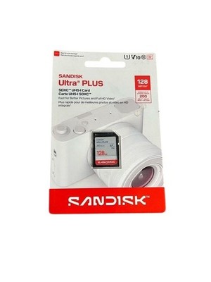SanDisk Ultra PLUS 128GB SDXC UHS-I Camera Memory Card 200MB/s V10 U1 Class 10