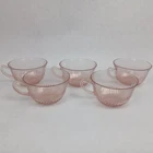 5 Hocking Glass OLD COLONY Lace Edge Pink Cup Set Beautiful