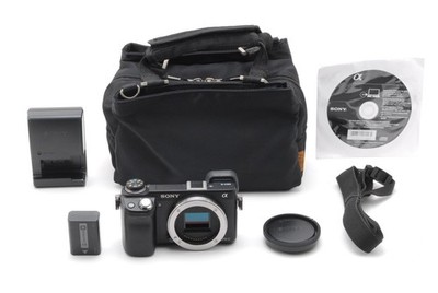 *35Sprache* Sony Alpha α NEX-6 16.1MP Schwarz Kamera Body Auslösezahl 2914