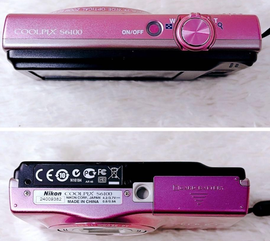 Nikon COOLPIX S6100 Gloss Pink 20.0MP 7x Zoom Compact Digital