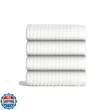 ONSEN Terry Cotton Towels (White, 4X Face Towels) - Quick Dry Towels with Cot