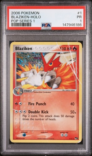 2006 POKEMON POP SERIES 1 #1 BLAZIKEN HOLO PSA 1