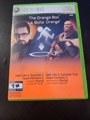 The Orange Box Half Life 2 Xbox 360 - FRENCH Tested Works CIB Manual Clean Disc