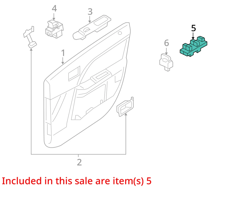 2008-2009 Ford Taurus Driver Left Door Master Power Window Switch CPU6N - Image 3 of 4