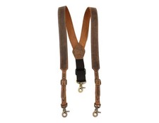 Nocona Western Suspenders Mens 7/8 Rhinestones Medium Brown N8400044