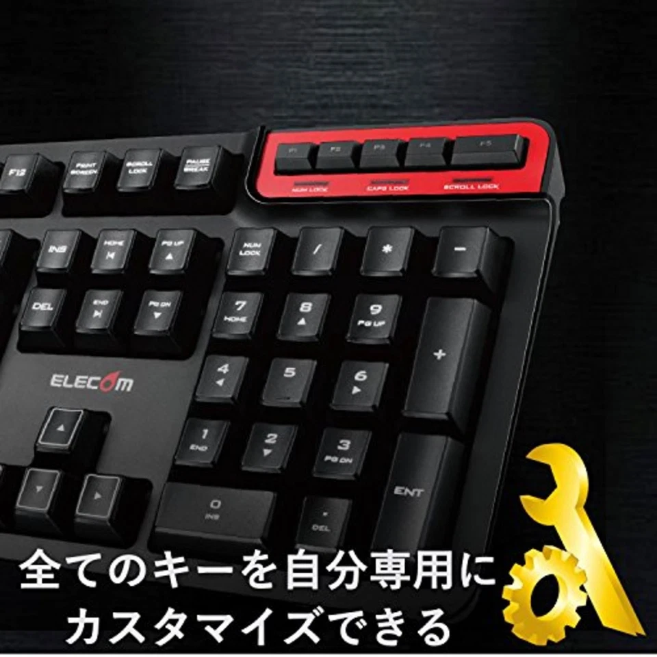 ELECOM Gaming Keyboard DUX all key customize hardware macro TK-DUX30BK F/S Track - Image 2 of 4