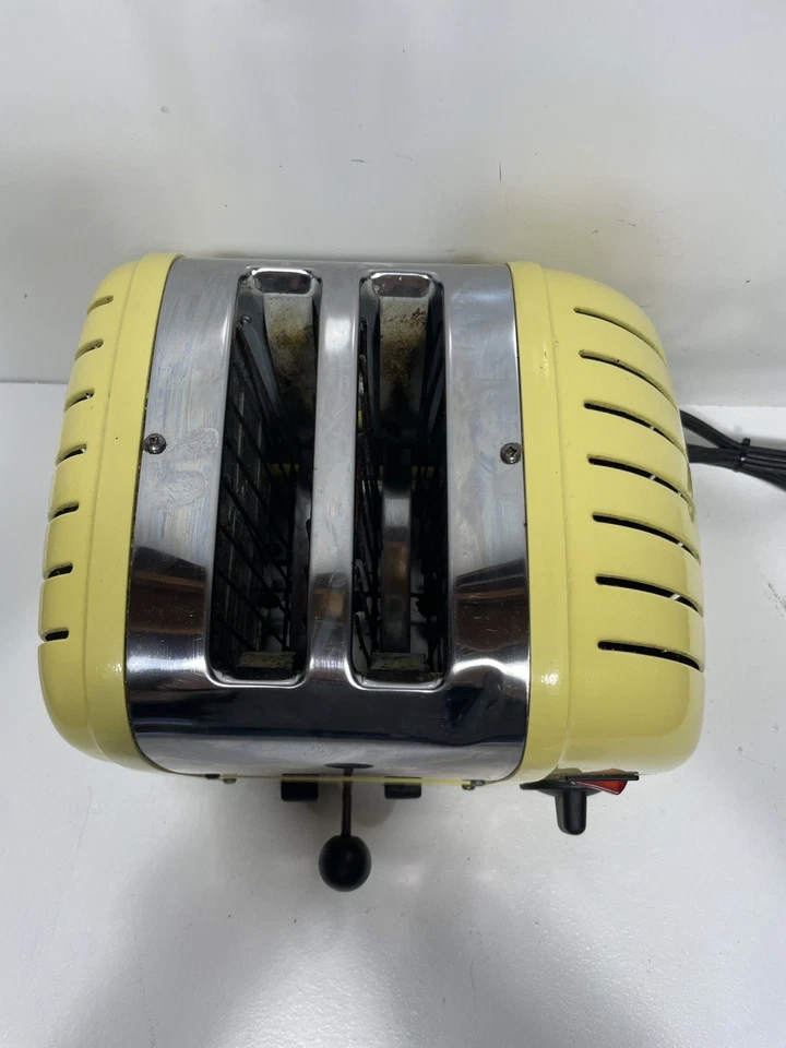 Tostadora de 2 Rebanadas Amarilla Dualit Rara Cromo Acero Inoxidable Hecha en Inglaterra RETRO Foto 2 de 4